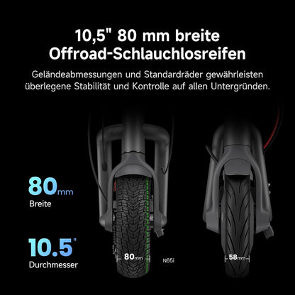 NAVEE N65i E-Scooter ABE Zertifiziert| Patentierte Damping Arm™ Federung  2-Fach faltbar | 65km Reichweite NAVEE DE