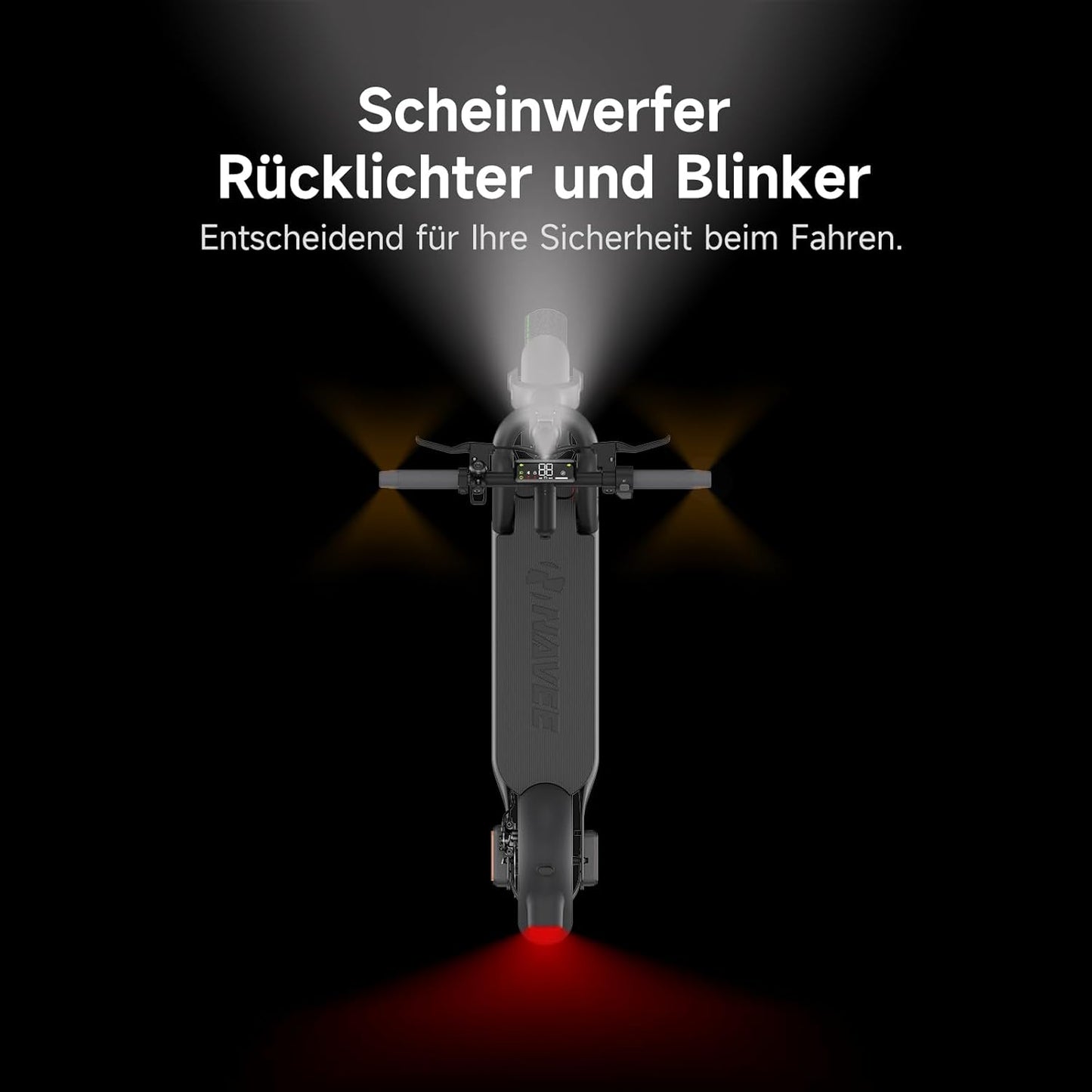 NAVEE N65i E-Scooter ABE Zertifiziert| Patentierte Damping Arm™ Federung  2-Fach faltbar | 65km Reichweite NAVEE DE