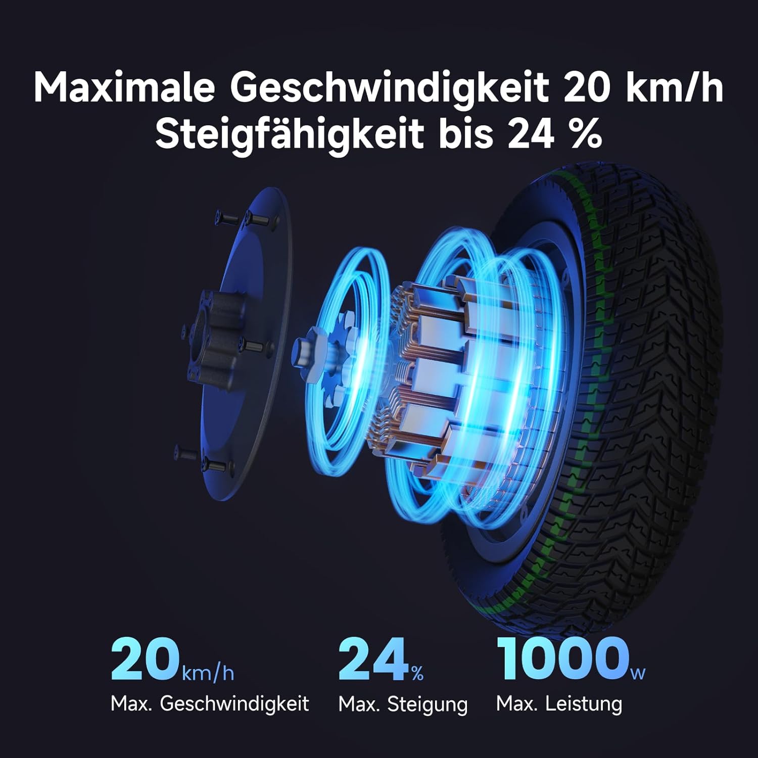 NAVEE N65i E-Scooter ABE Zertifiziert| Patentierte Damping Arm™ Federung  2-Fach faltbar | 65km Reichweite NAVEE DE