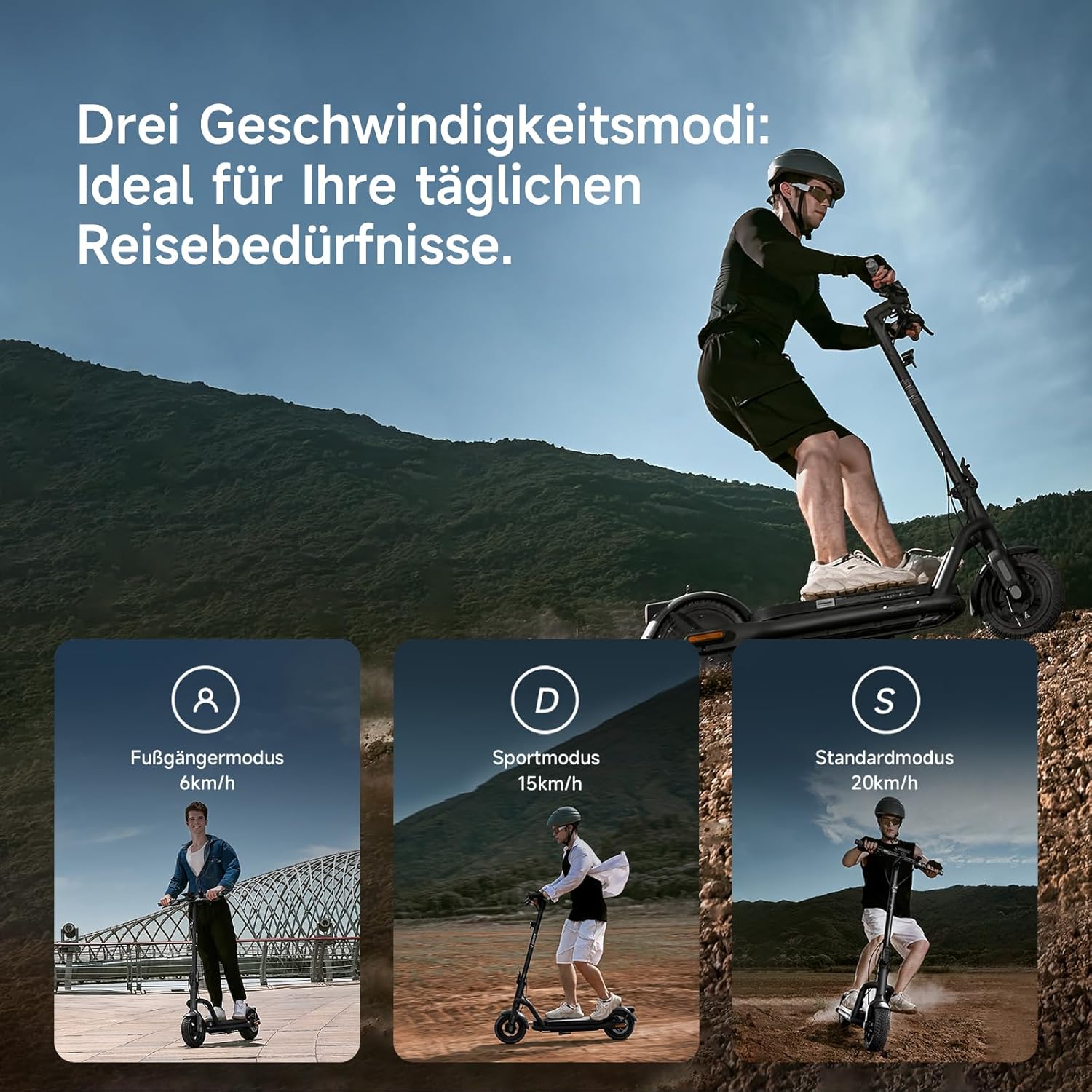 NAVEE N65i E-Scooter ABE Zertifiziert| Patentierte Damping Arm™ Federung  2-Fach faltbar | 65km Reichweite NAVEE DE