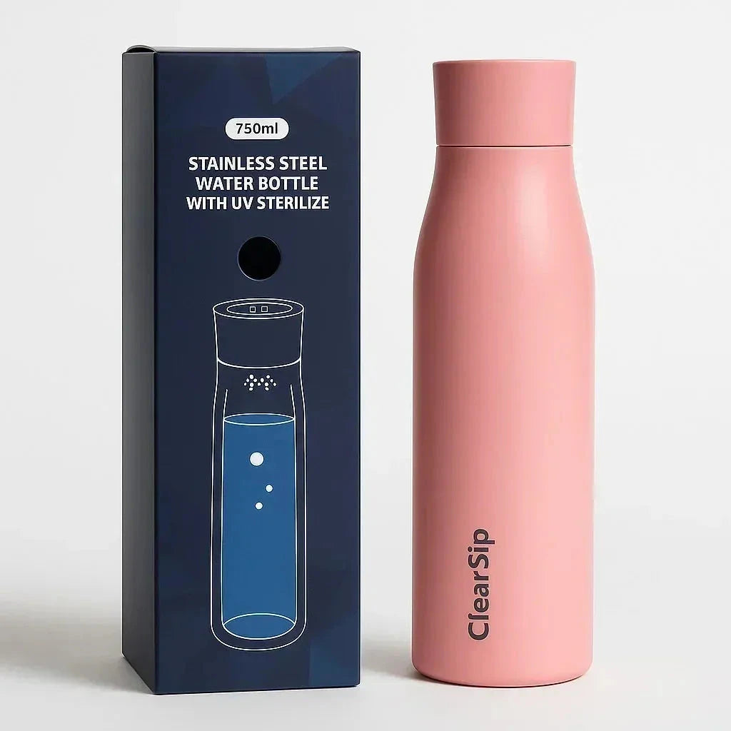 ClearSip | Slimme Waterfles – UV‑C zelfreinigend & drinkherinnering ClearSip