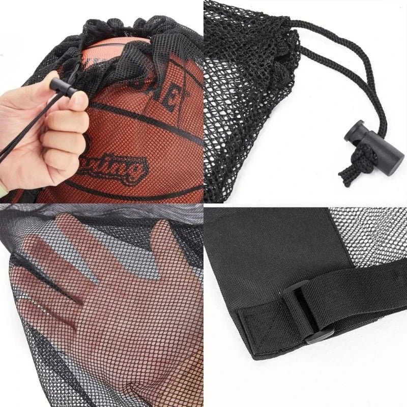 Mesh Sporttas met Trekkoord - Extra Grote Opbergtas voor Voetballen en Basketballen eprolo