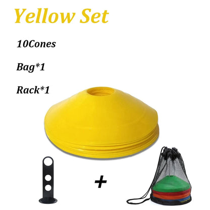 10 Stuks Voetbalkegels met Draagtas & Houder eprolo