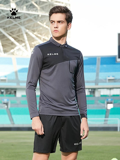KELME Scheidsrechtersshirt Lange Mouwen - Professioneel Referee Uniform voor Voetbal AllFourSports