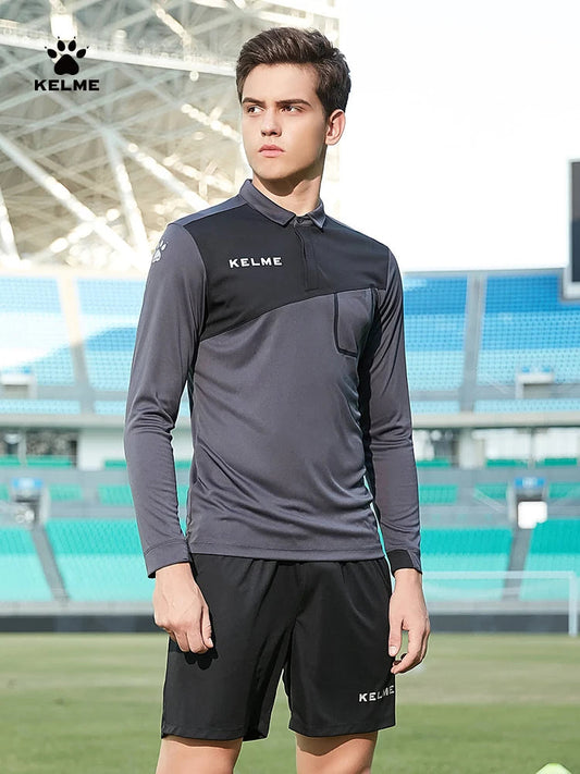 KELME Scheidsrechtersshirt Lange Mouwen - Professioneel Referee Uniform voor Voetbal AllFourSports