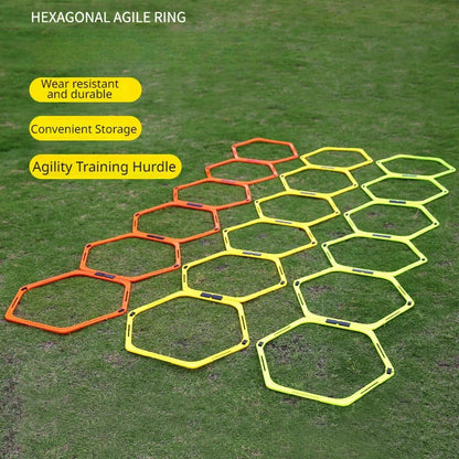 Voetbal Trainingsringen Set 6 Stuks - Hexagon Agility Ringen voor Voetwerk Oefeningen eprolo