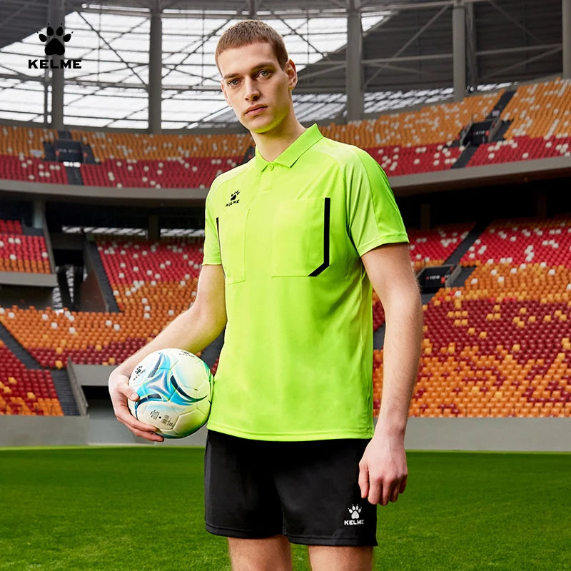 KELME Scheidsrechtersshirt Korte Mouwen - Professioneel Referee Uniform voor Voetbal AllFourSports