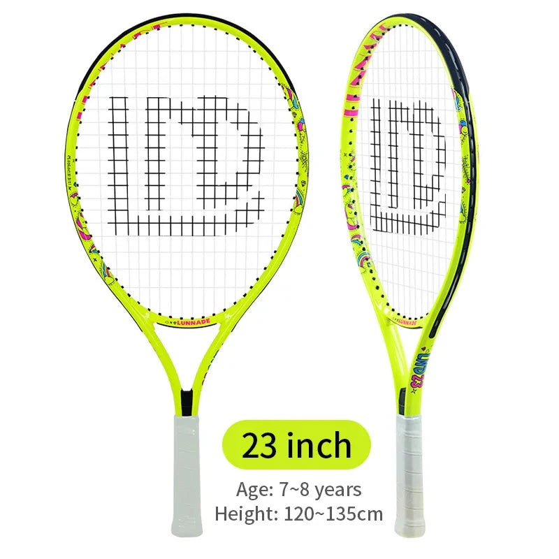 Kinder Tennisracket 19-25 Inch - Ultralicht Koolstofvezel voor 3-10 Jaar eprolo