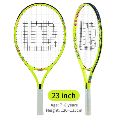 Kinder Tennisracket 19-25 Inch - Ultralicht Koolstofvezel voor 3-10 Jaar eprolo