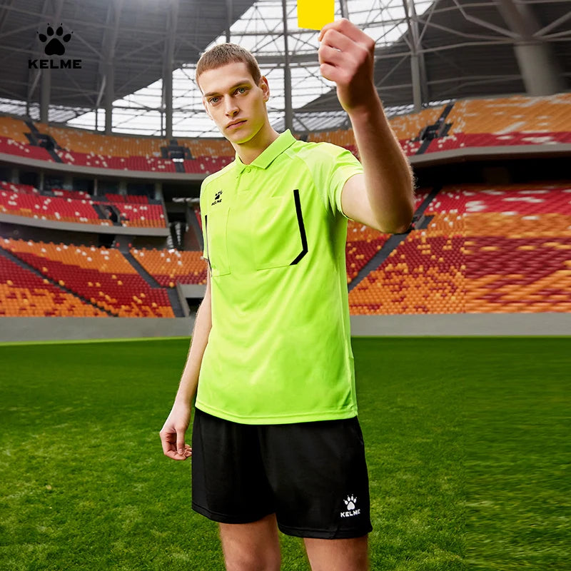 KELME Scheidsrechtersshirt Korte Mouwen - Professioneel Referee Uniform voor Voetbal AllFourSports