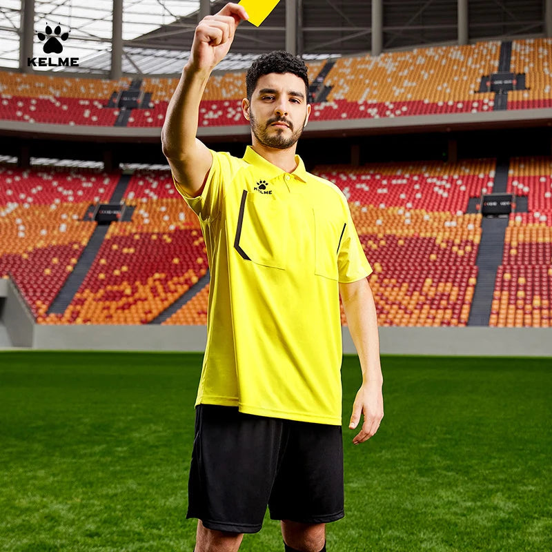 KELME Scheidsrechtersshirt Korte Mouwen - Professioneel Referee Uniform voor Voetbal AllFourSports