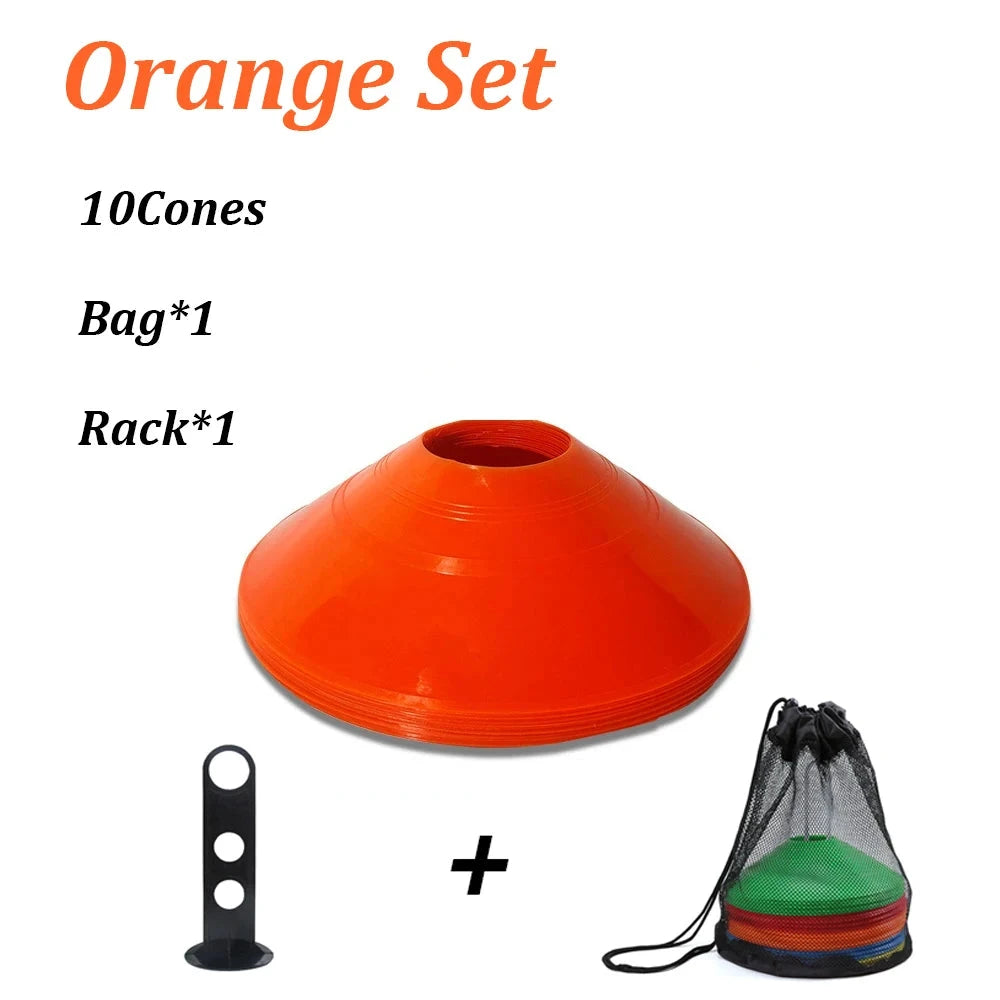 10 Stuks Voetbalkegels met Draagtas & Houder eprolo