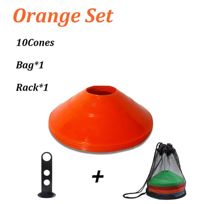 10 Stuks Voetbalkegels met Draagtas & Houder eprolo