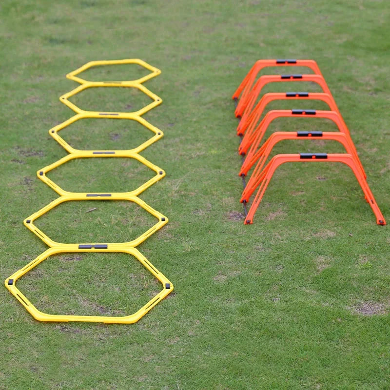 Voetbal Trainingsringen Set 6 Stuks - Hexagon Agility Ringen voor Voetwerk Oefeningen eprolo