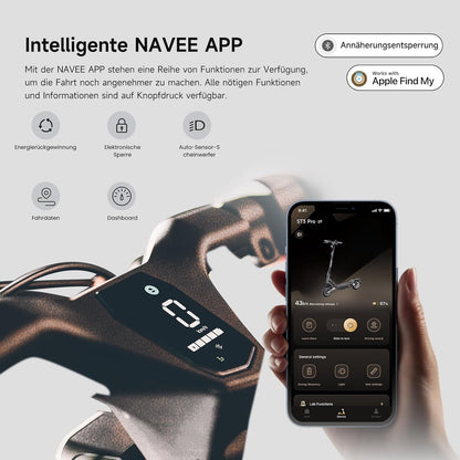 NAVEE ST3 E-Scooter ABE Zertifiziert|  3 Jahre Garantie-Patentierte Damping Arm™ Federung|450W 60KM NAVEE DE