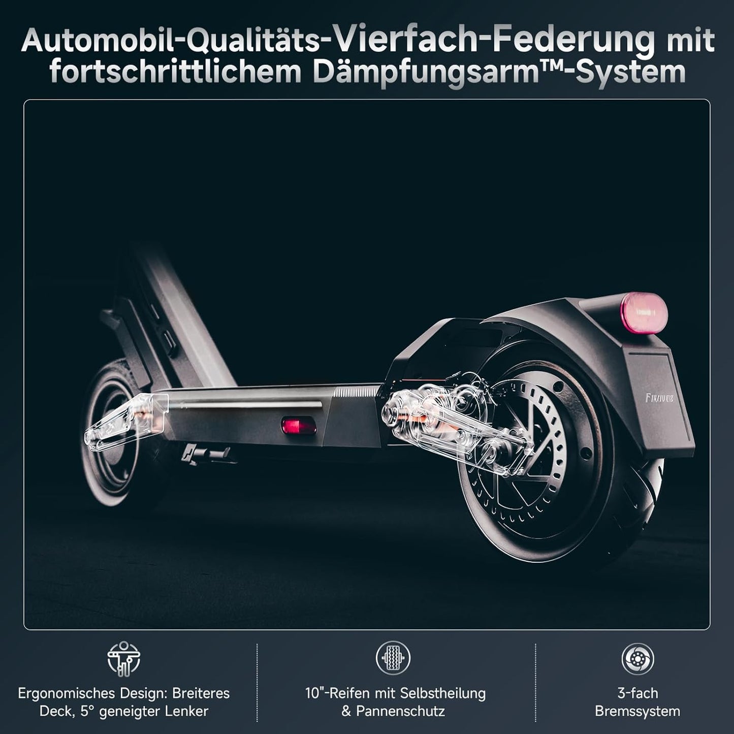 NAVEE ST3 E-Scooter ABE Zertifiziert|  3 Jahre Garantie-Patentierte Damping Arm™ Federung|450W 60KM NAVEE DE