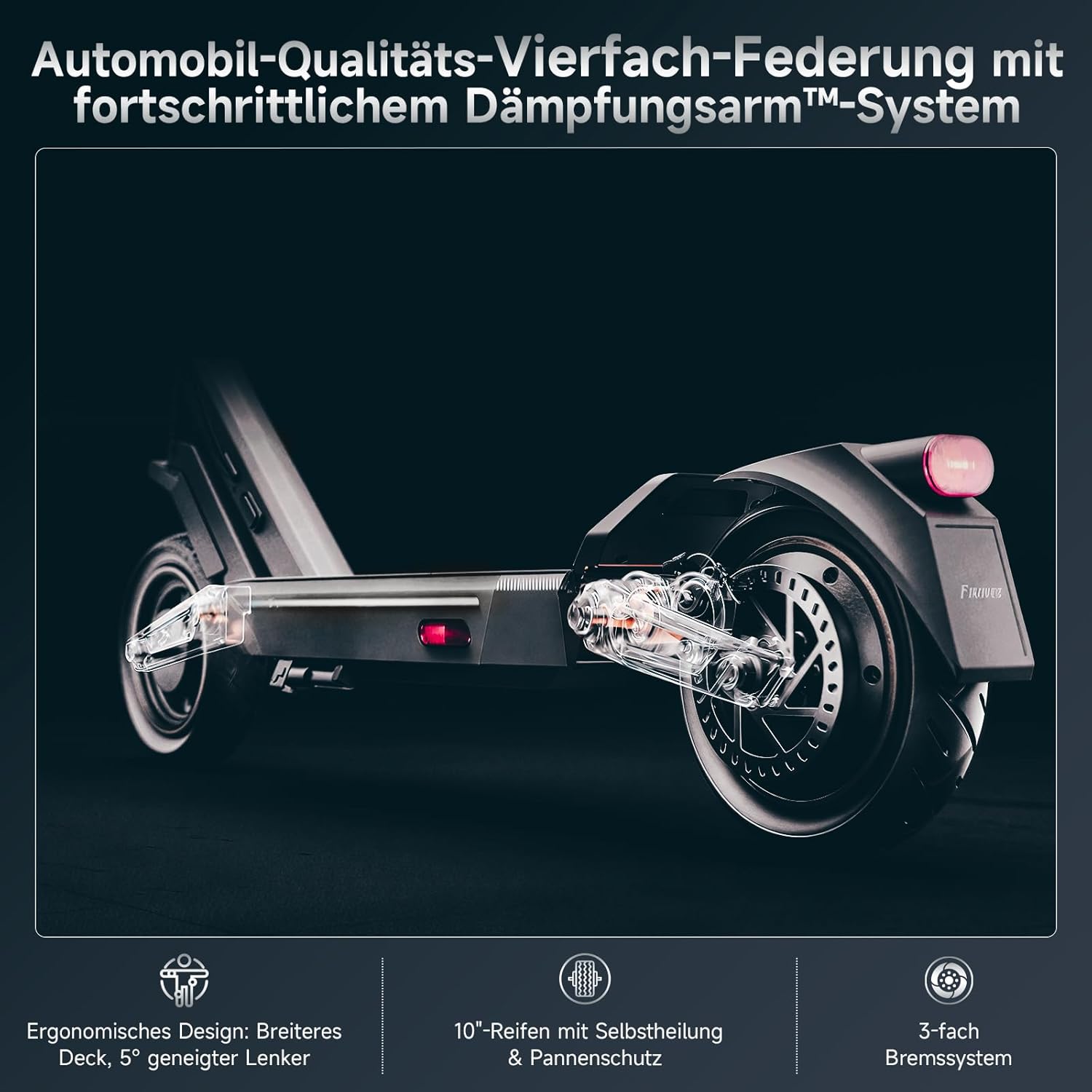NAVEE ST3 E-Scooter ABE Zertifiziert|  3 Jahre Garantie-Patentierte Damping Arm™ Federung|450W 60KM NAVEE DE
