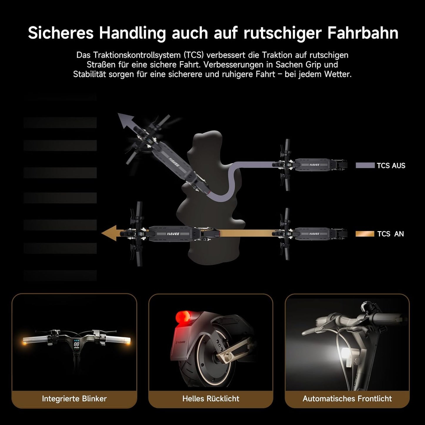 NAVEE ST3 PRO E-Scooter ABE Zertifiziert-3 Jahre Garantie- 450W 75KM Vierfachaufhängung-Federungssystem NAVEE DE