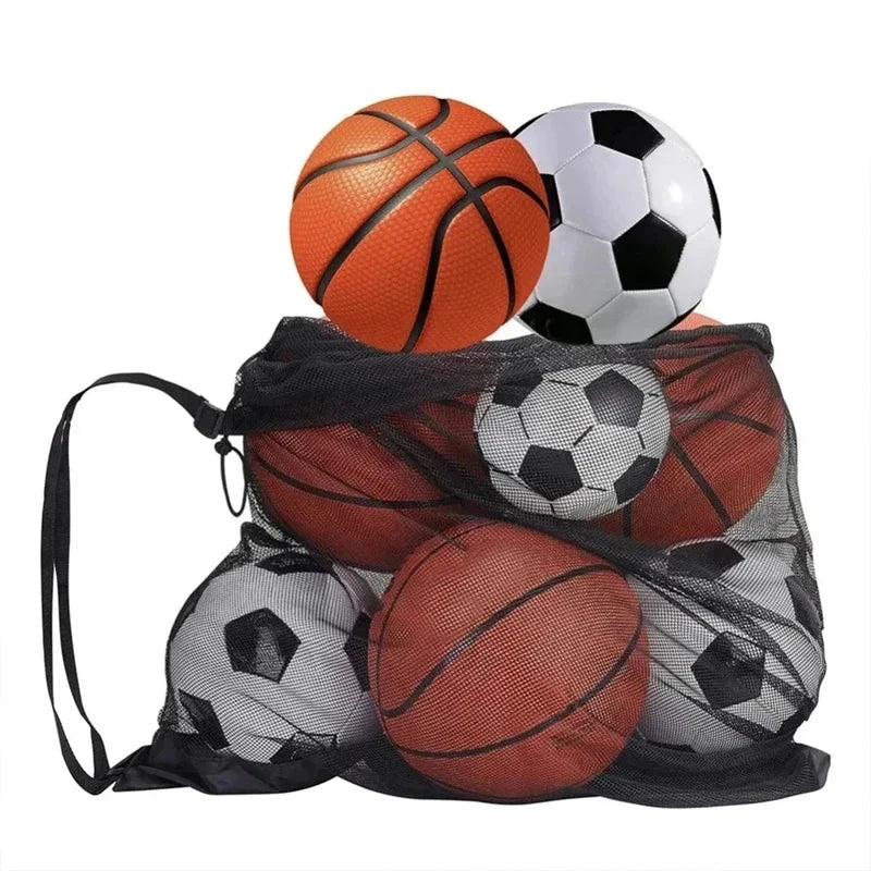 Mesh Sporttas met Trekkoord - Extra Grote Opbergtas voor Voetballen en Basketballen eprolo