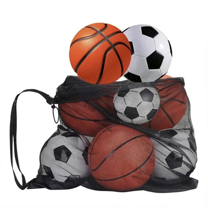 Mesh Sporttas met Trekkoord - Extra Grote Opbergtas voor Voetballen en Basketballen eprolo