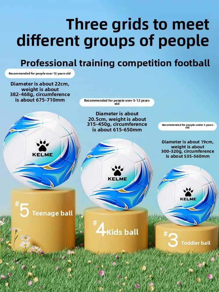 KELME Voetbal Maat 5 - Slijtvaste Trainingsbal voor School en Indoor/Outdoor AllFourSports