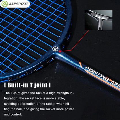 ALP LT 2 stks/partij 100% Koolstofvezel Elastische 4U 30Lbs Racket Offensief en Defensief Professionele Badminton Racket Met Zak eprolo