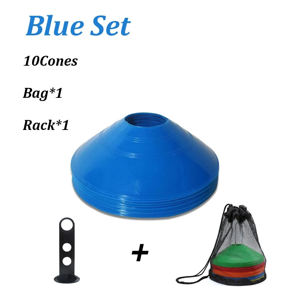 10 Stuks Voetbalkegels met Draagtas & Houder eprolo