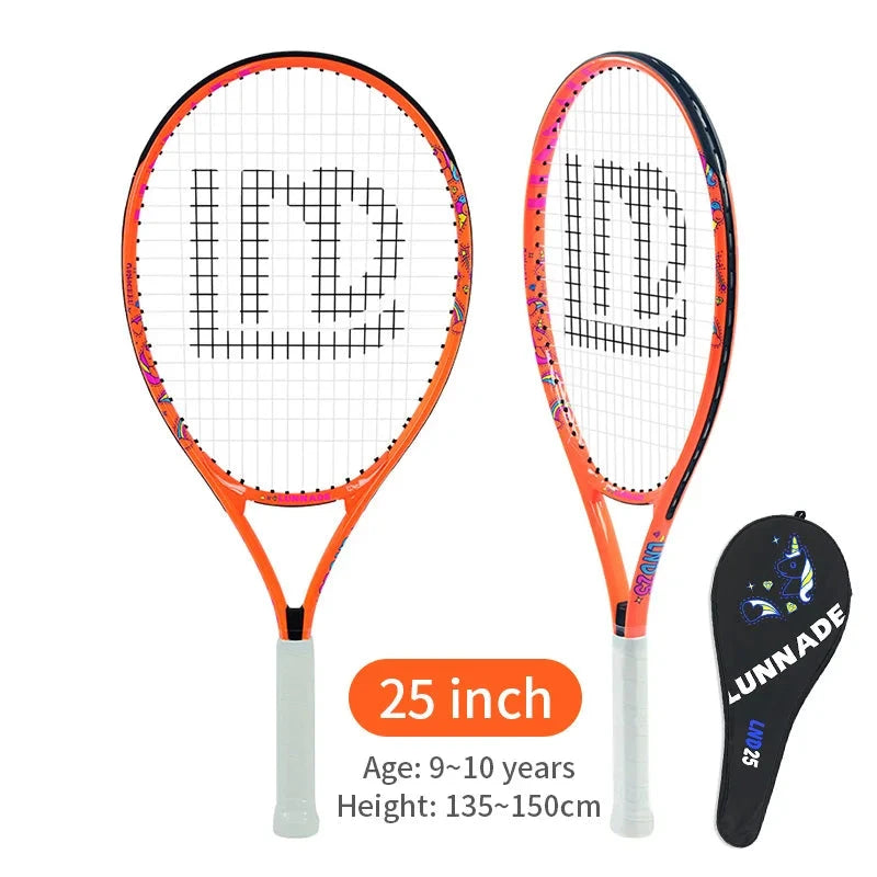Kinder Tennisracket 19-25 Inch - Ultralicht Koolstofvezel voor 3-10 Jaar eprolo