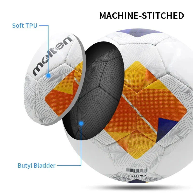 Molten Professionele Voetbal Maat 5 - TPU Naadloze Wedstrijdbal eprolo