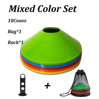 10 Stuks Voetbalkegels met Draagtas & Houder eprolo