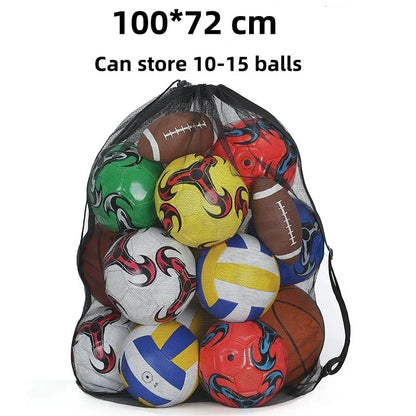 Mesh Sporttas met Trekkoord - Extra Grote Opbergtas voor Voetballen en Basketballen eprolo