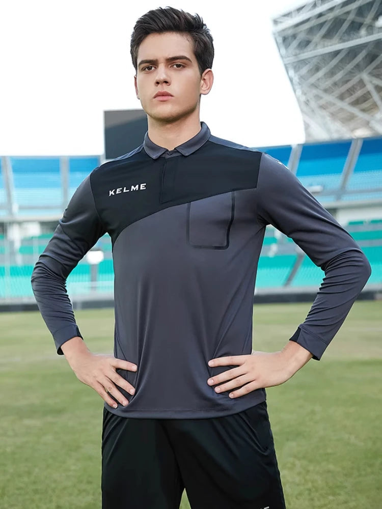 KELME Scheidsrechtersshirt Lange Mouwen - Professioneel Referee Uniform voor Voetbal AllFourSports