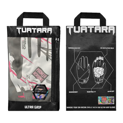 Sim Racing Gloves - INDICATOR - White Jarno Opmeer Store