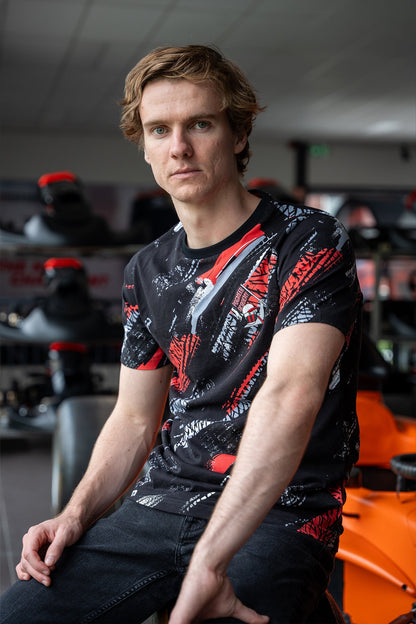 T-shirt - TRACKS - Black Jarno Opmeer Store