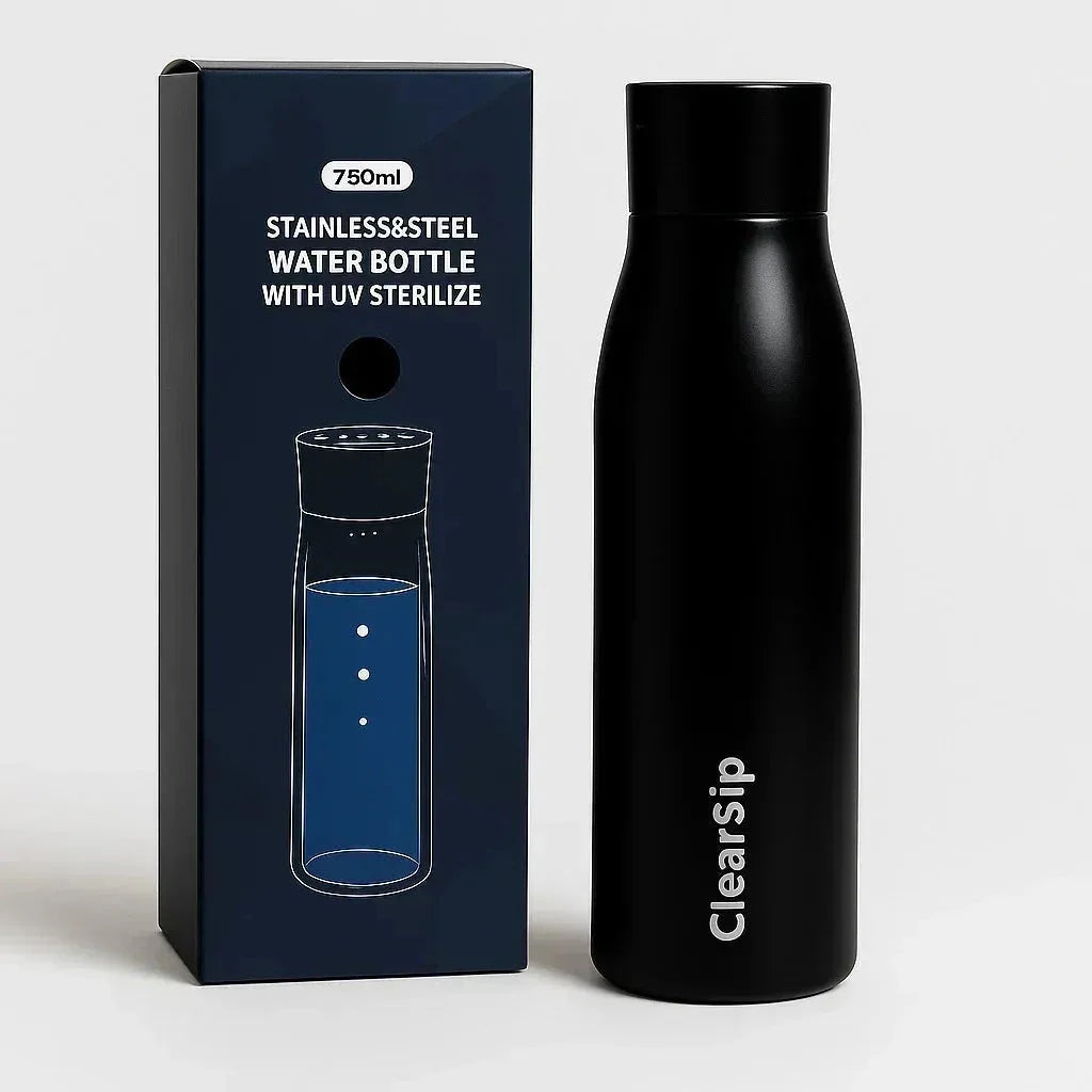 ClearSip | Slimme Waterfles – UV‑C zelfreinigend & drinkherinnering ClearSip