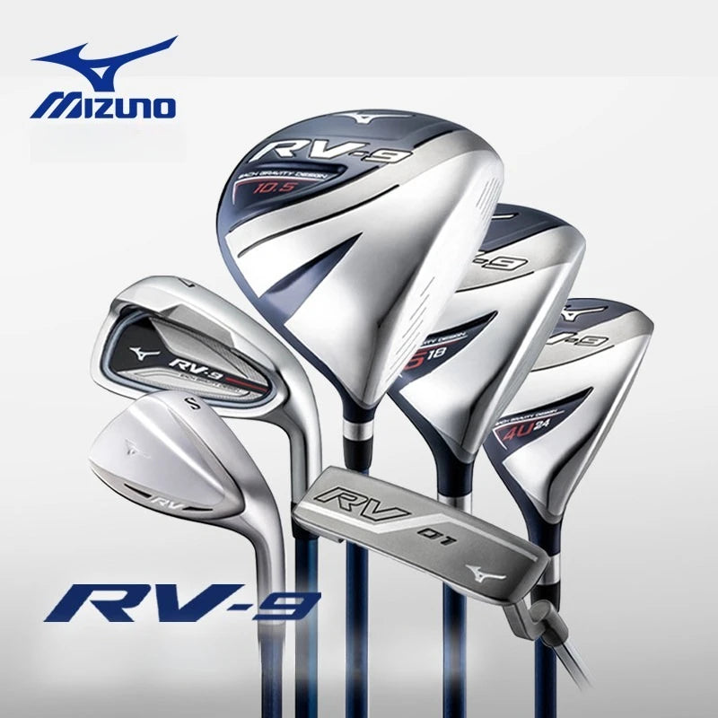 Mizuno RV-9 Mens Complete Golf Club Set Beginner Intermediate High Forgiveness Long Distance Full Clubs Kit With Golf Stand Bag AllFourSports