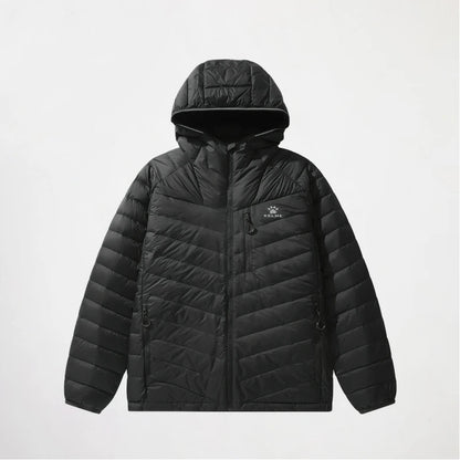 Kelme Outdoor Lightweight Down Jacket Men's Winter New Hooded Warm Pork Rib Windproof Mountaineering Jacket AllFourSports