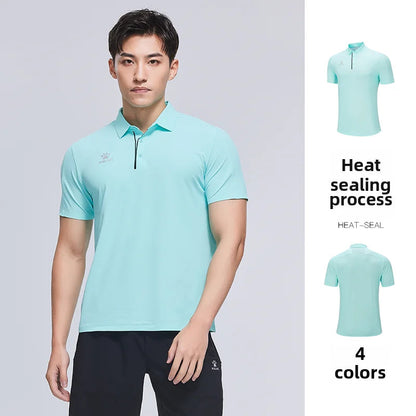 Kelme Men's Polo Shirt Lapel Hiking Sports T-shirt Breathable Casual Business Short-sleeved Outdoor Camping Top AllFourSports