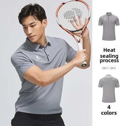 Kelme Men's Polo Shirt Lapel Hiking Sports T-shirt Breathable Casual Business Short-sleeved Outdoor Camping Top AllFourSports