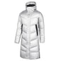 KELME Winter Down Jacket Mens Silver Color Hooded Long  90% White Duck Down Hiking Camping Warm Windproof Sports Coat 8061YR1002 AllFourSports