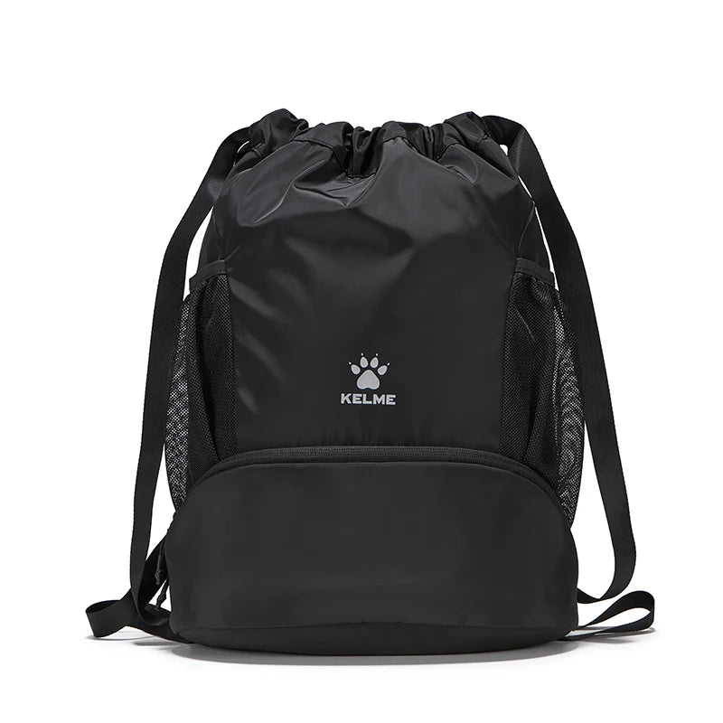 KELME Portable Drawstring Basketball Backpack Mesh Bag Football Soccer Volleyball Ball Storage Bags Outdoor Sports Traveling AllFourSports
