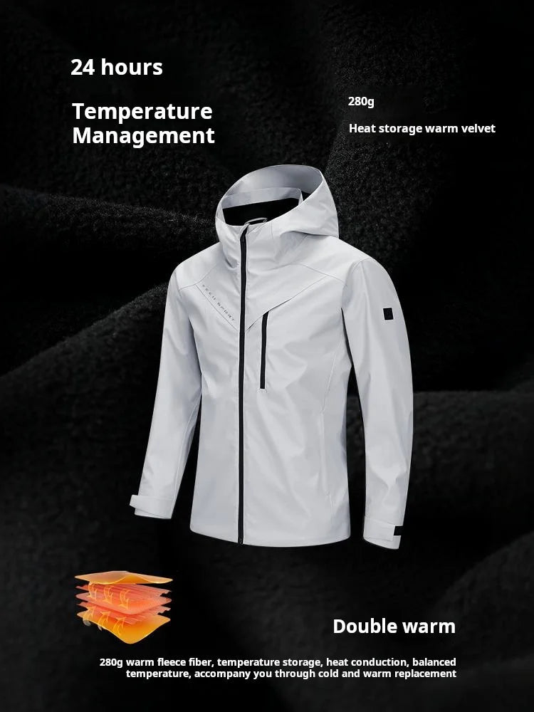 Kelme 3-in-1 Assault Suit Men's Waterproof Mountaineering Suit Outdoor Camping Windproof And Warm Hiking Jacket AllFourSports
