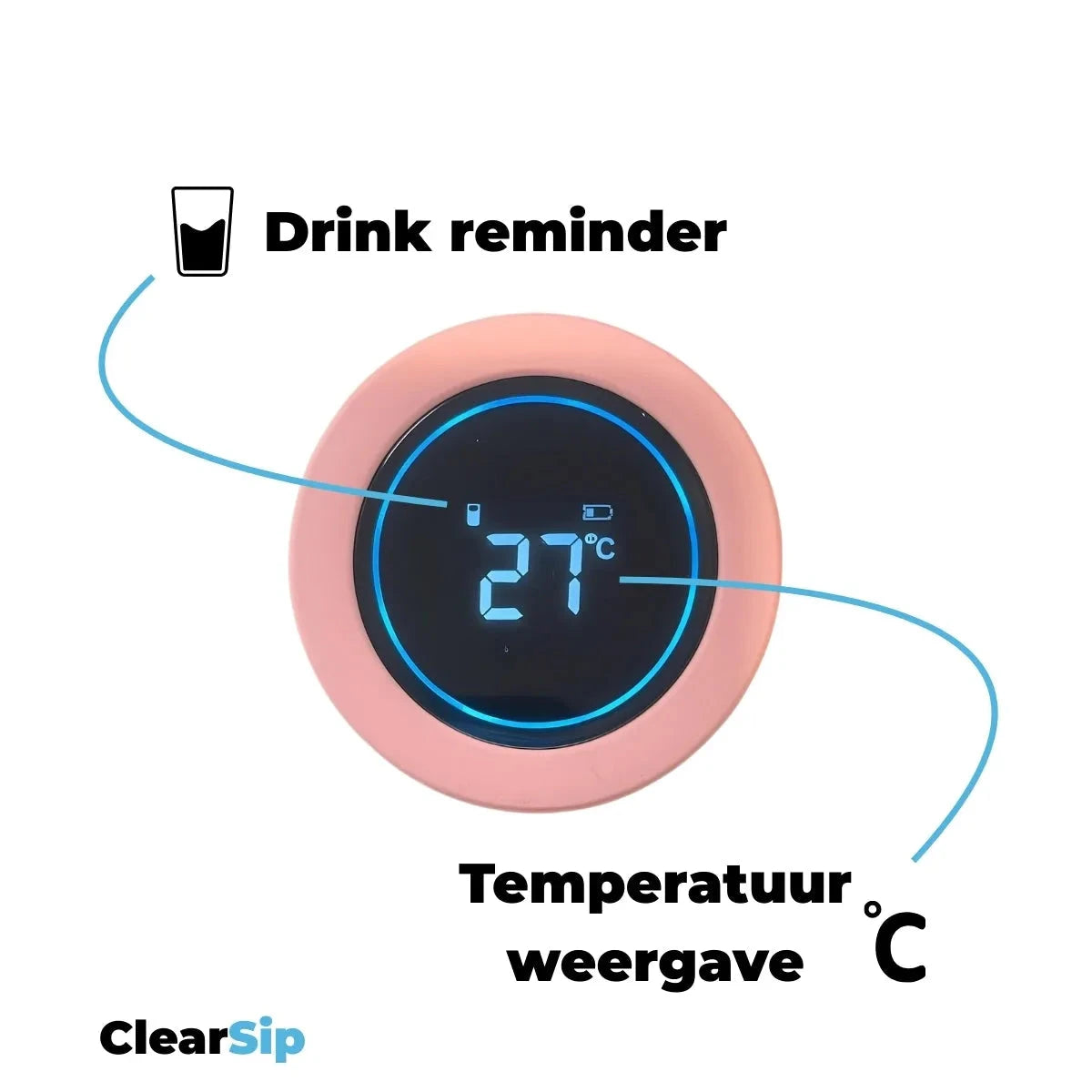 ClearSip | Slimme Waterfles – UV‑C zelfreinigend & drinkherinnering ClearSip