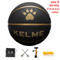 KELME Man Basketball PU Materia Team Sports Match Training Basketball Indoor and Outdoor Wear-resistant High Quality Ball size 7 AllFourSports