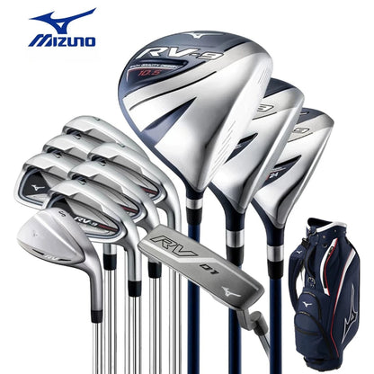 Mizuno RV-9 Mens Complete Golf Club Set Beginner Intermediate High Forgiveness Long Distance Full Clubs Kit With Golf Stand Bag AllFourSports