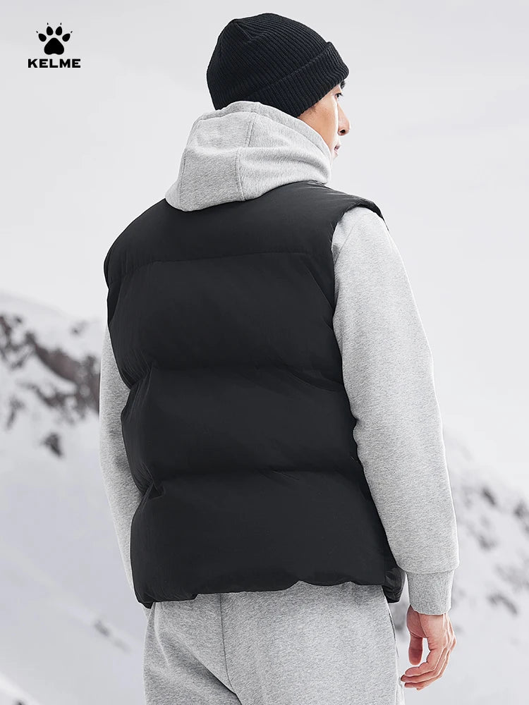 Kelme Vest Cotton Clothing Men's Autumn And Winter Sports Training Clothes Women's Outerwear Running Warm Sports Vest AllFourSports