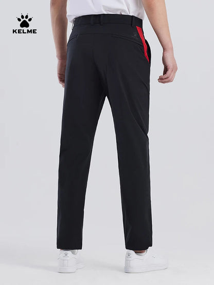 Kelme Men's Woven Straight Trousers Black Business Trousers Outdoor Running Breathable Trousers Camping Hiking AllFourSports