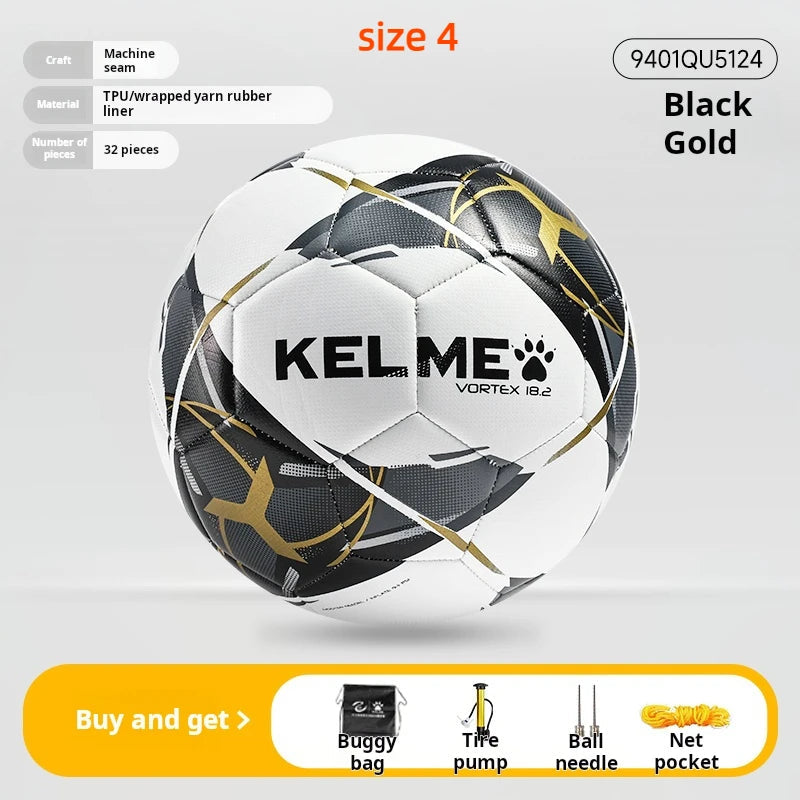 KELME Professional Football Soccer Ball TPU Size 4 Size 5 Red Black Goal Team Match Training Balls Machine Sewing Futbol Voetbal AllFourSports
