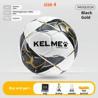 KELME Professional Football Soccer Ball TPU Size 4 Size 5 Red Black Goal Team Match Training Balls Machine Sewing Futbol Voetbal AllFourSports