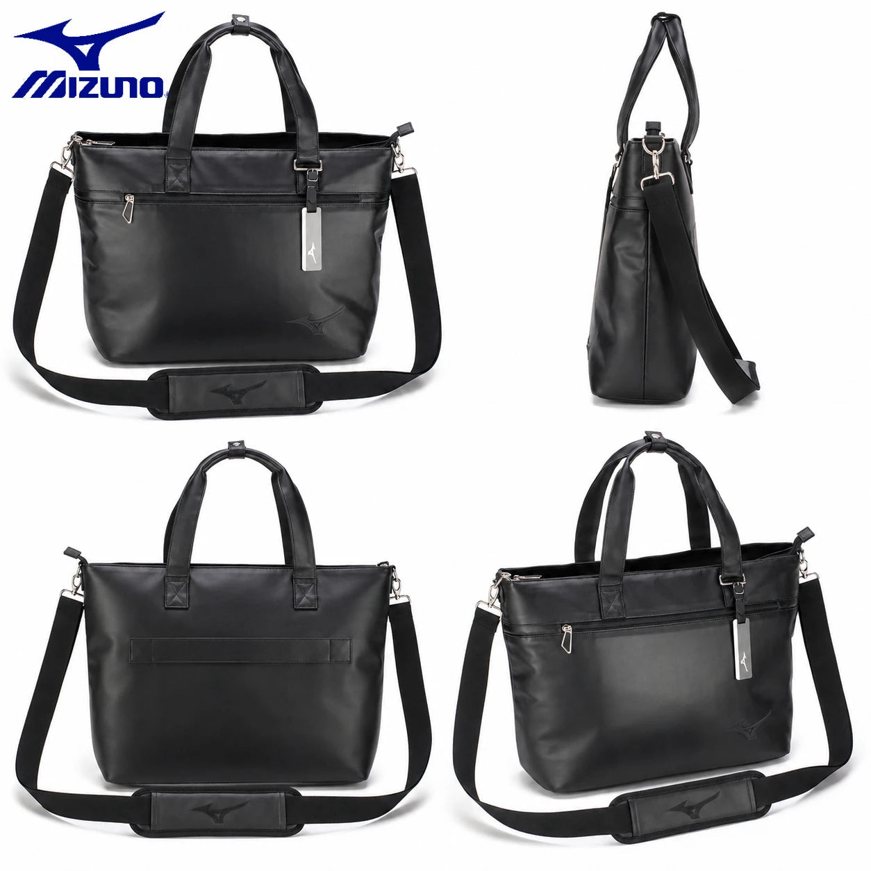 Mizuno Golf Clothes Bag Large Capacity Garment Storage Bag with Separate Shoe Compartment Portable Handbag for Daily Golf Sport AllFourSports